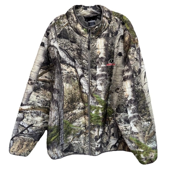 Mossy Oak Other - Mossy Oak Real Tree Zip Up‎ Hunting Jacket Mens Size 3XL Lined Logo Collar
